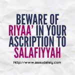 WHEN IS IT NECCESARY TO SAY “I AM A SALAFEE”?